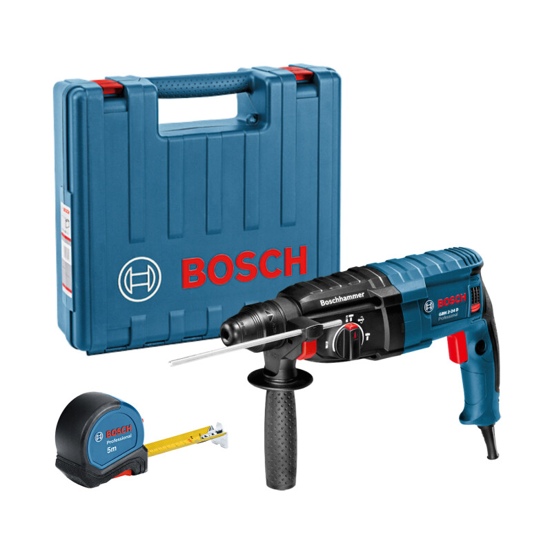 Rotomartillo Bosch GBH 2-24 D + Cinta métrica Bosch Unica