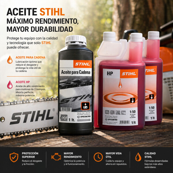 Pack Aceite Stihl 2t Combustible X 2l + Aceite Cadena 1l PK ACEITE STIHL 1L X2 + ACEITE CADENA