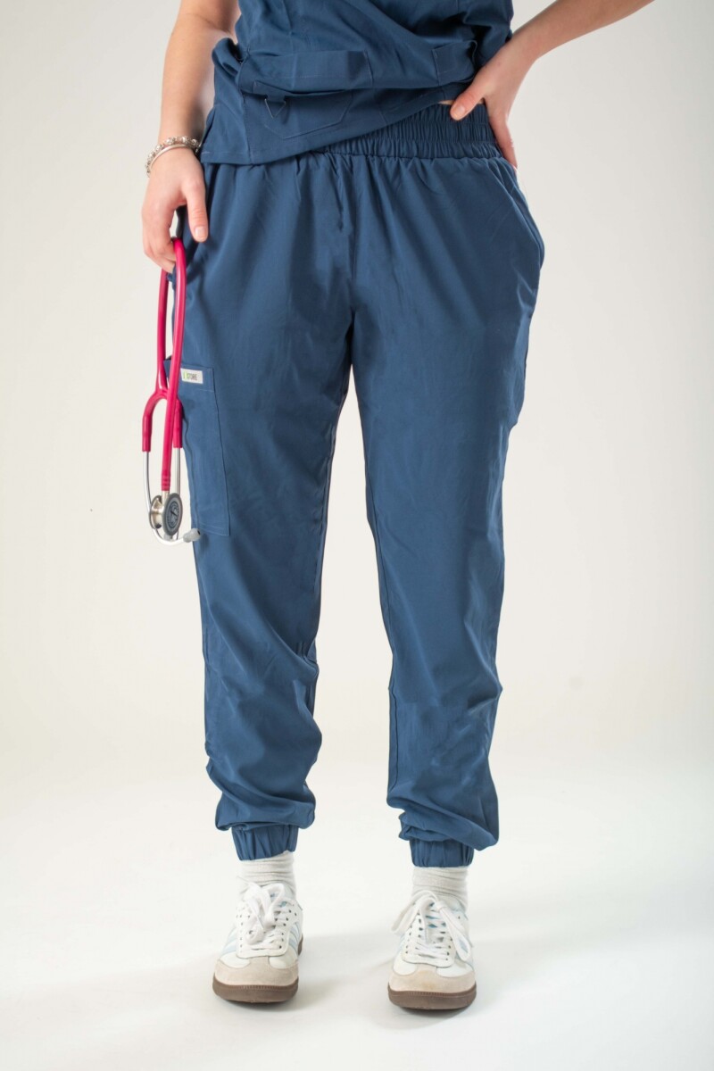 PANTALON UNISTORE MODELO JOGGER AZUL MARINO 