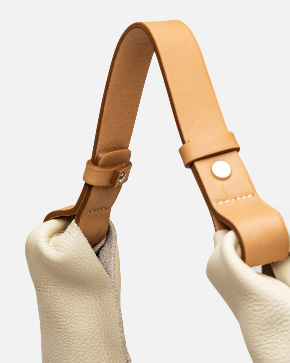 Bolso The Shopping en cuero graneado Cotton