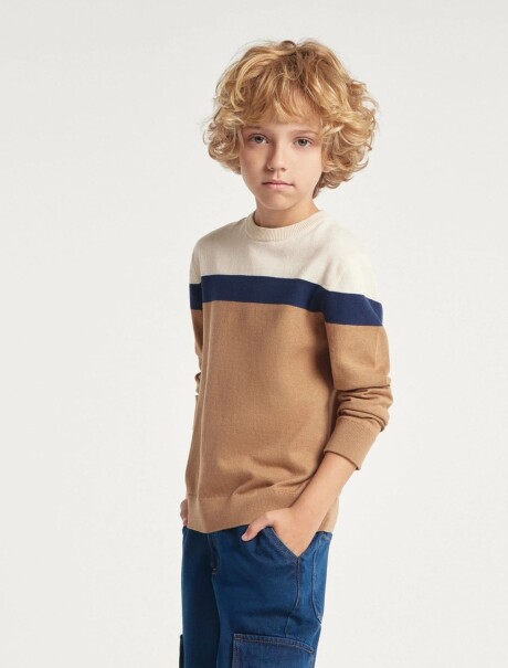 BUZO INFANTIL DE PUNTO A RAYAS MULTICOLOR