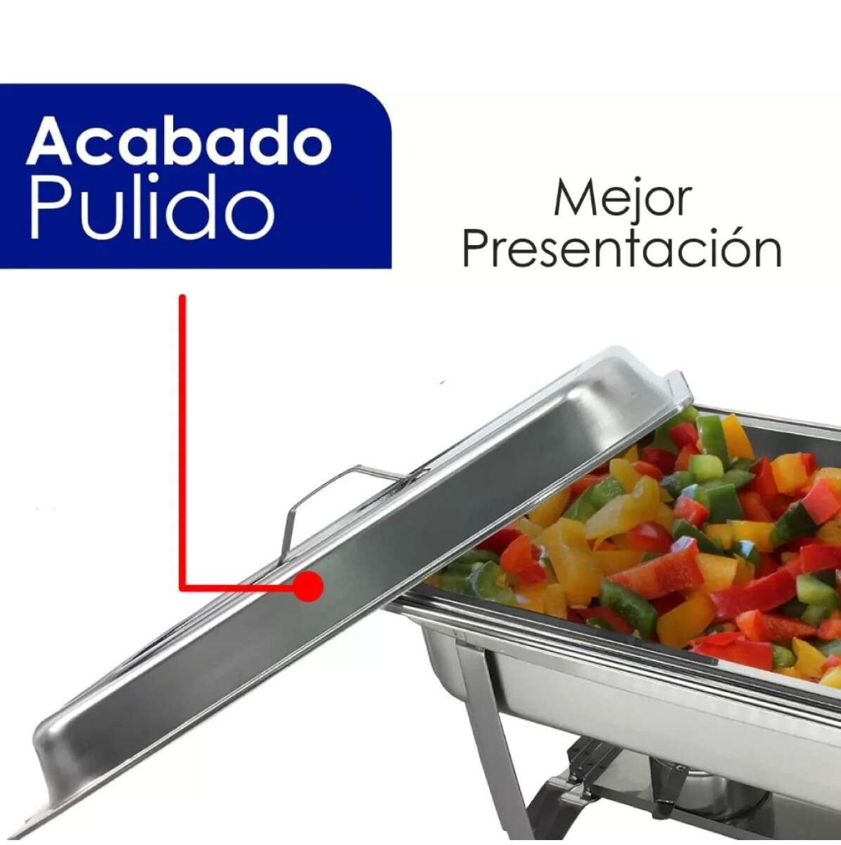 Recheaud con tapa móvil GN 1/1 