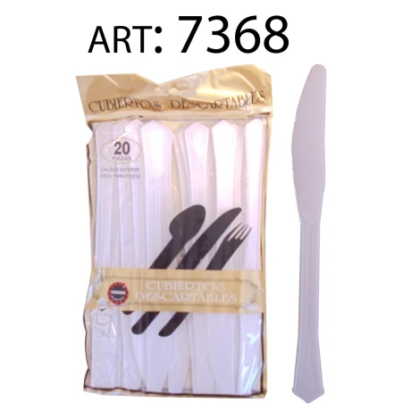 CUCHILLOS X 20 DESCARTABLES 7268-EL CLON CUCHILLOS X 20 DESCARTABLES 7268-EL CLON
