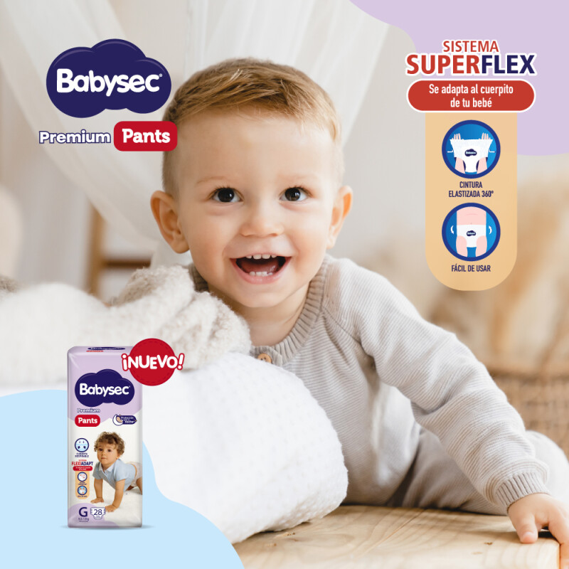 Pañales Babysec Pants Premium Talle G 28 Uds. Pañales Babysec Pants Premium Talle G 28 Uds.