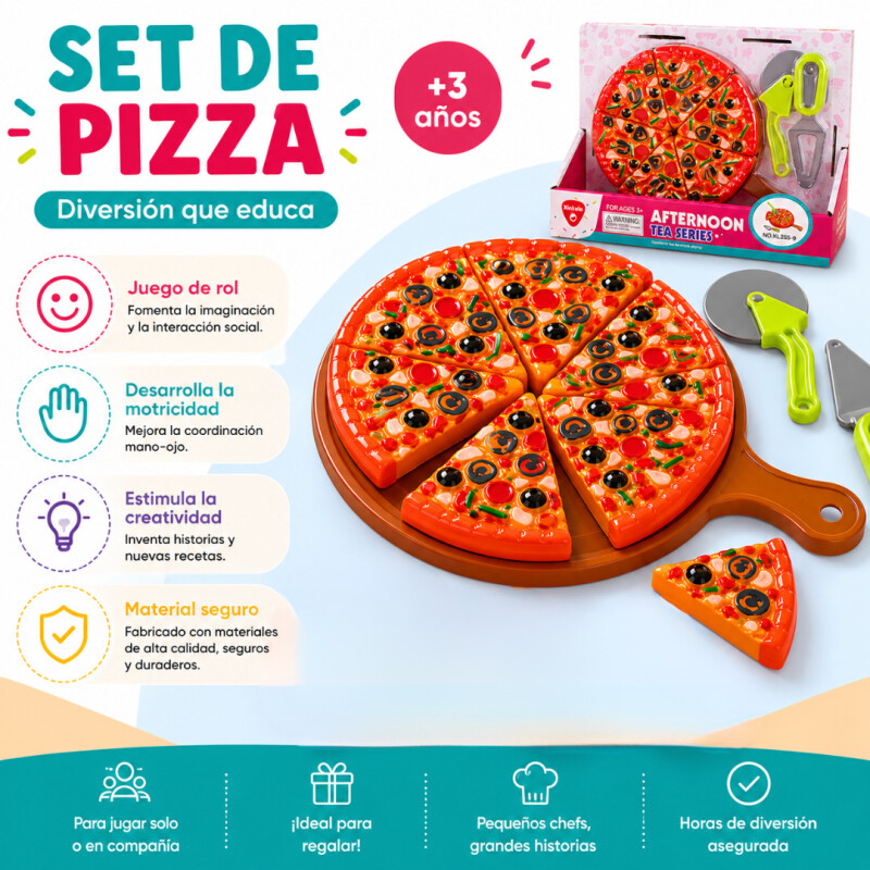 Pizza Juguete Infantil Cortar Cocina Alimentos Recreativo Pizza Juguete Infantil Cortar Cocina Alimentos Recreativo