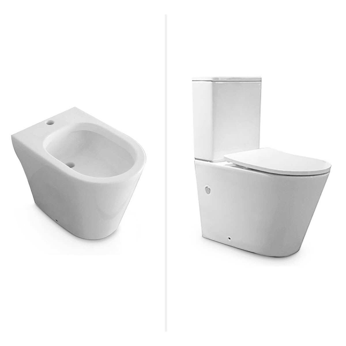 Juego De Loza Sanitaria Amaro Blanco Para Baño Aqualia 