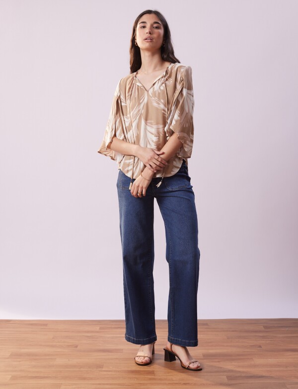 Blusa Print MULTI/TOSTADO