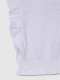 Camiseta Con Tablitas Y Volante Blanco