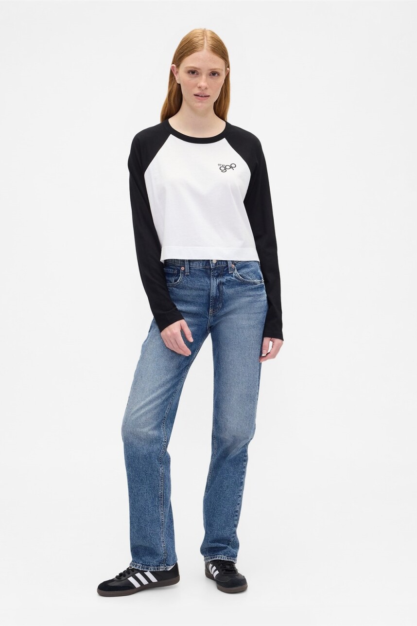 Remera Logo Gap Mujer Black 1