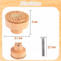 Tiradores Pomos De Ratén y Madera Para Muebles Pack de 6 Unidades Tiradores Pomos De Ratén y Madera Para Muebles Pack de 6 Unidades