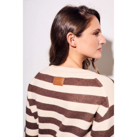 Sweater Rayado Marron