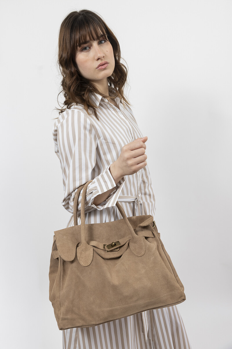 BOLSO CUERO SUNA - TOSTADO 