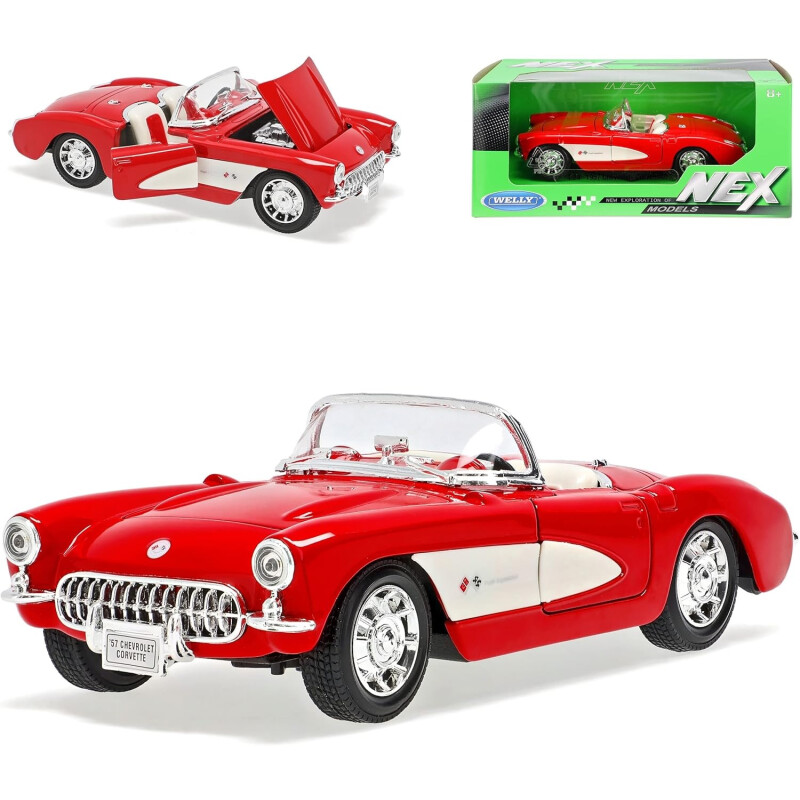 Chevrolet Corvette 1957 Coleccion Welly Original 1:24 Chevrolet Corvette 1957 Coleccion Welly Original 1:24