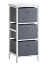 Cómoda ODBY 3 cajones blanco/gris Cómoda ODBY 3 cajones blanco/gris
