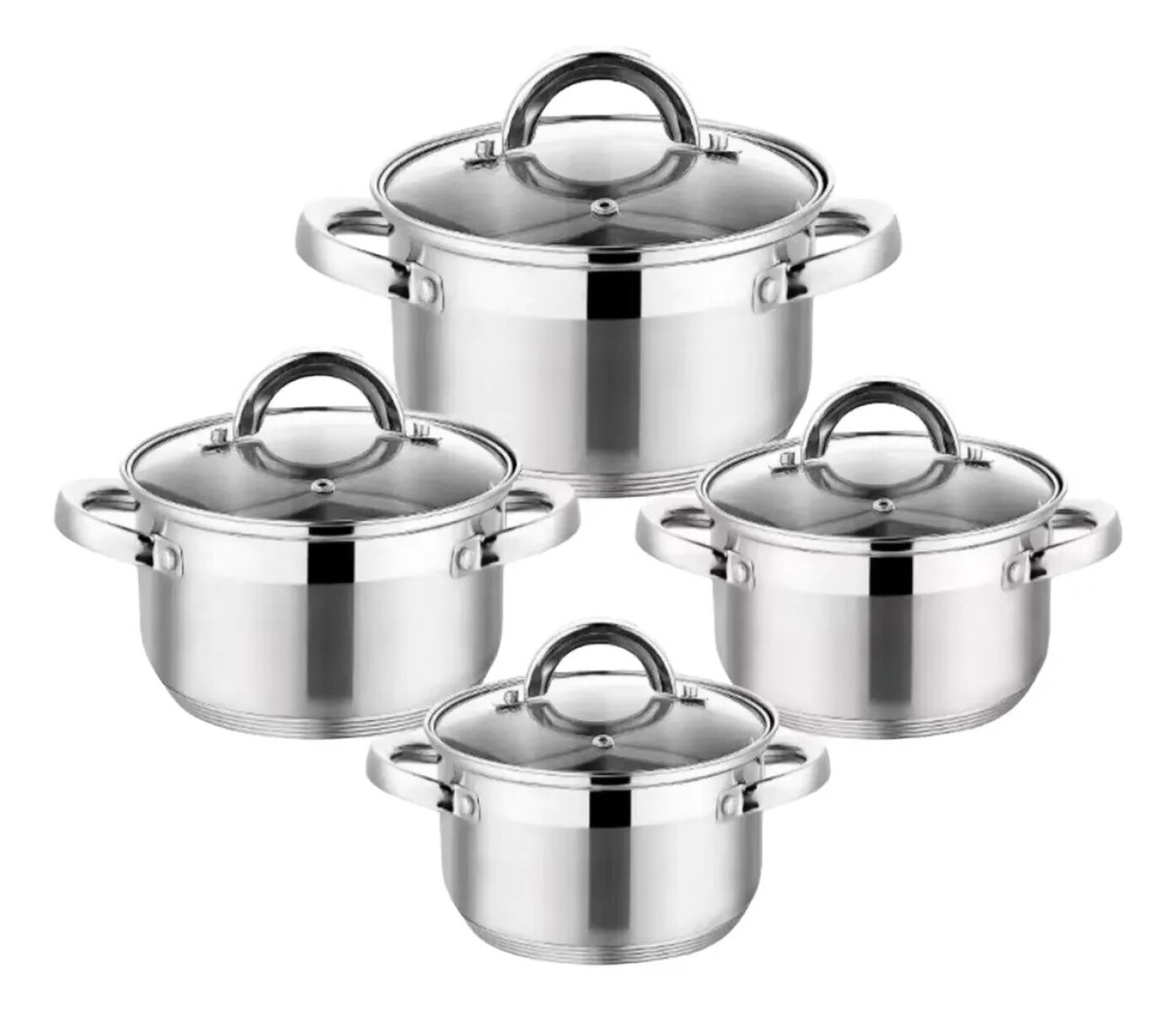 Batería De Cocina Sonifer 8 Piezas Acero Inox Inducción 