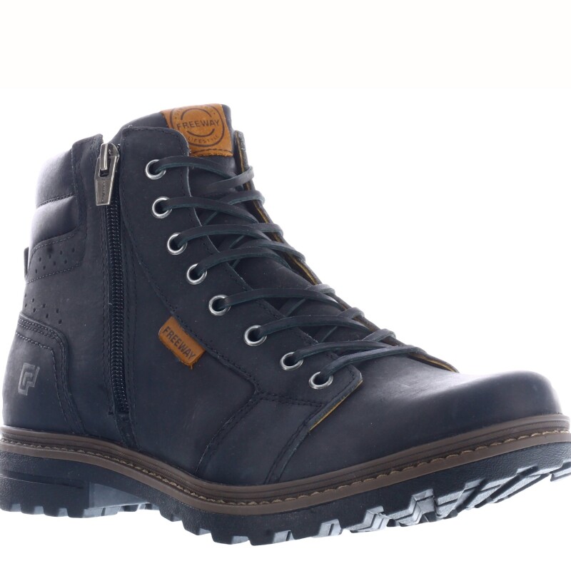 Botas de Hombre Freeway Gor Casual Negro (Cuero Graso)