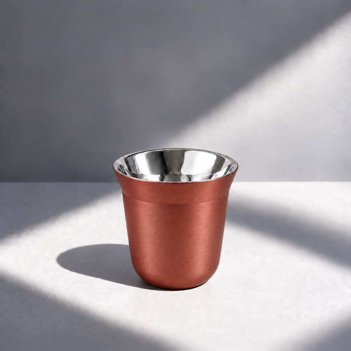 Taza de Café de Acero Inoxidable Estilo Nespresso – Cobre 80 ml 