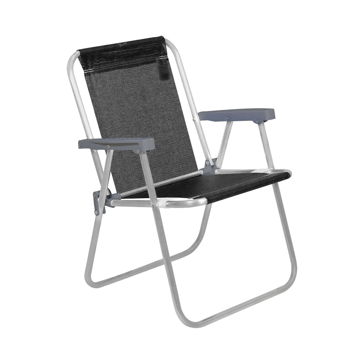 Silla Plegable de Aluminio 1 Posición - NEGRO 