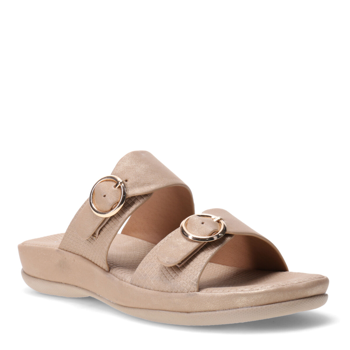 Sandalia de Mujer Lady Confort BERTRAND con tiras y hebilla - Beige Claro 