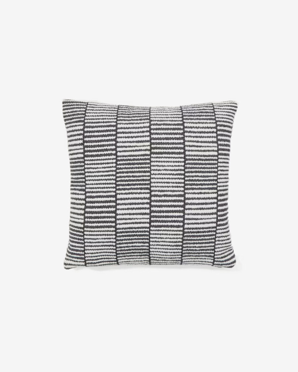Almohadón Levu 100% algodón a rayas negro y blanco 45 x 45 cm 