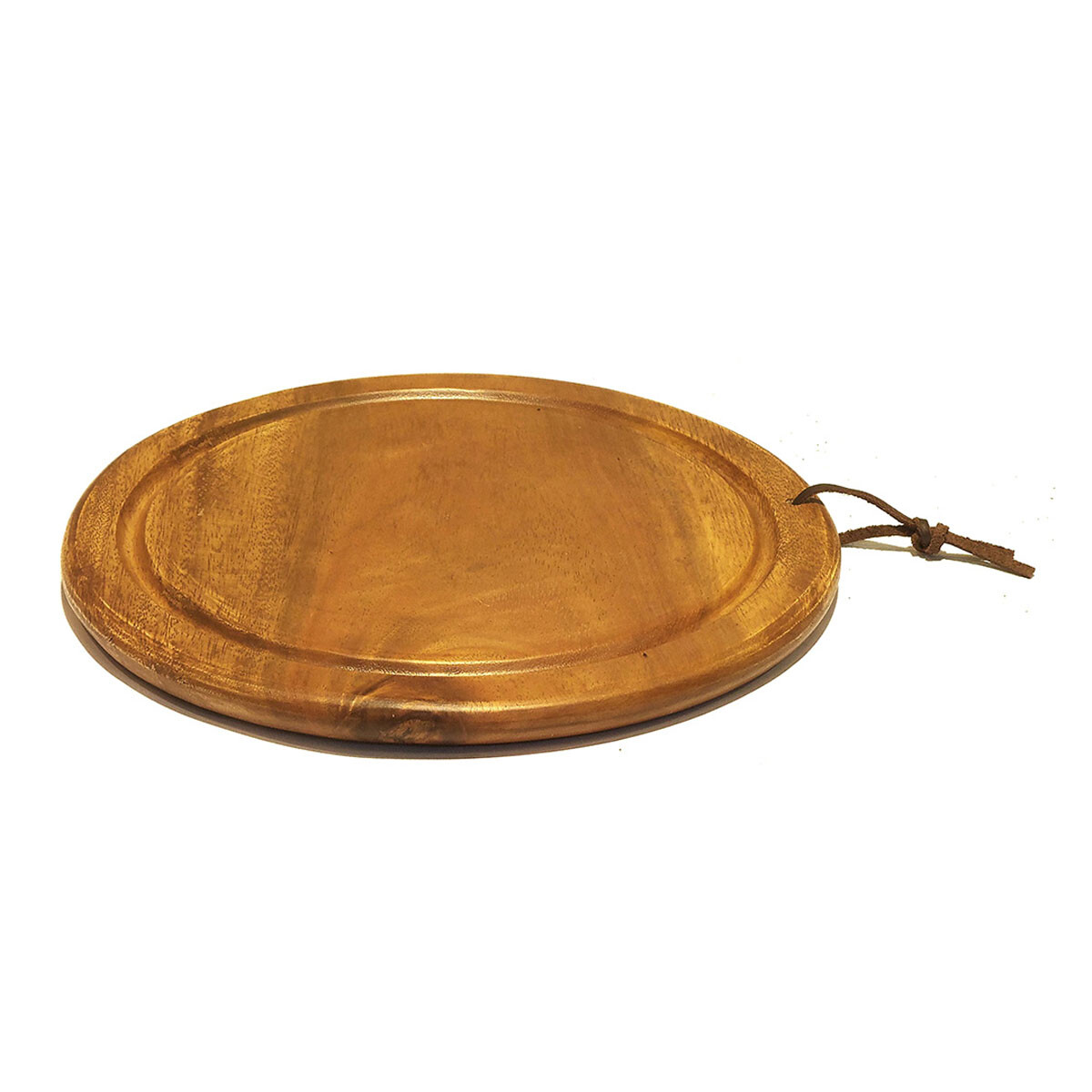 Tabla Redonda De Madera Para Asado Diámetro 30 Cm Hts - Marrón 