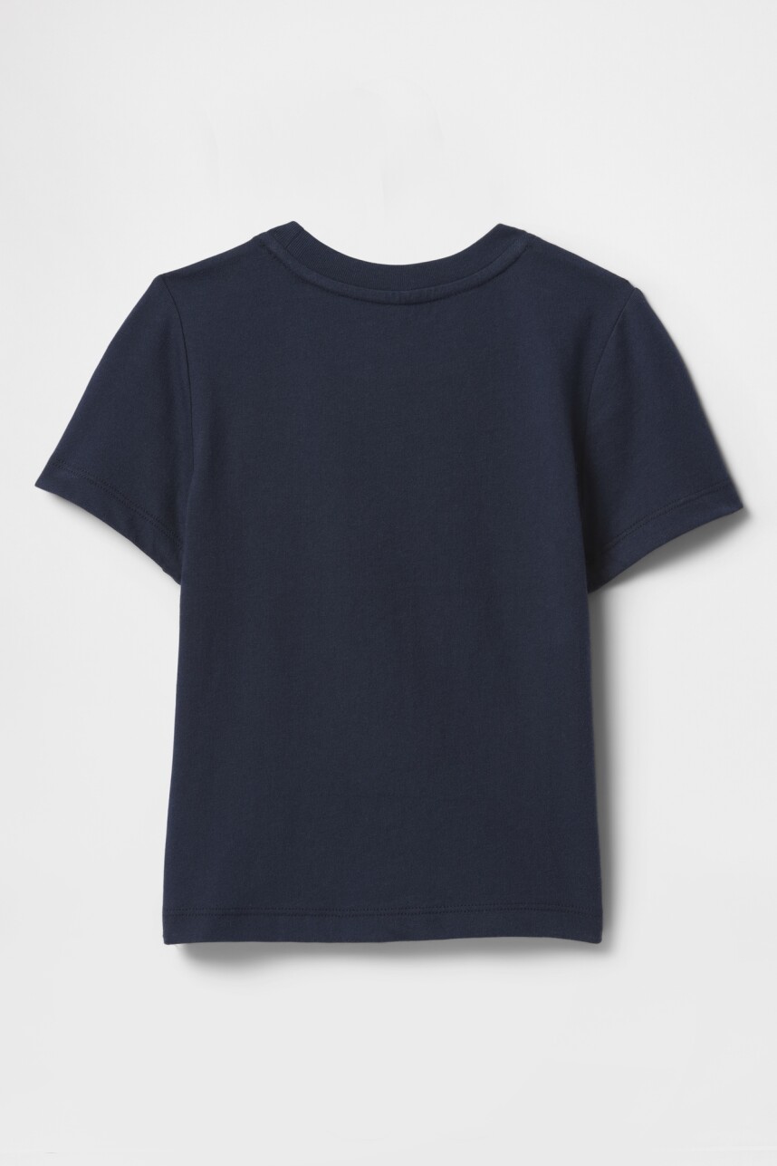 Remera Con Bolsillo Logo Gap Toddler Niño Tapestry Navy