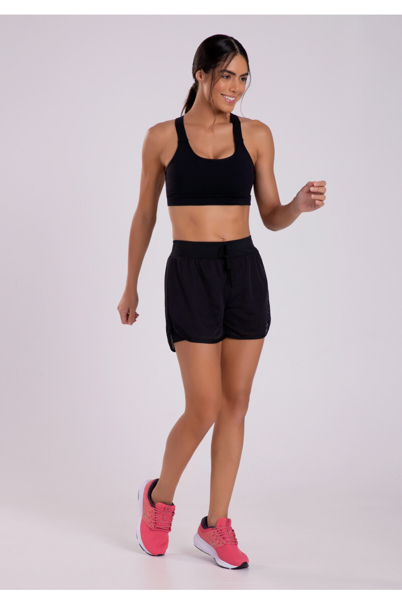 TOP LISO BRETELES CRUZADOS NEGRO