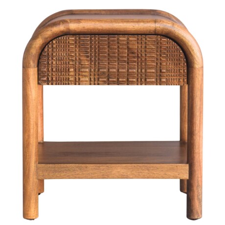 MESA DE LUZ MADERA-DE-MANGO MARRON 1C LEIF