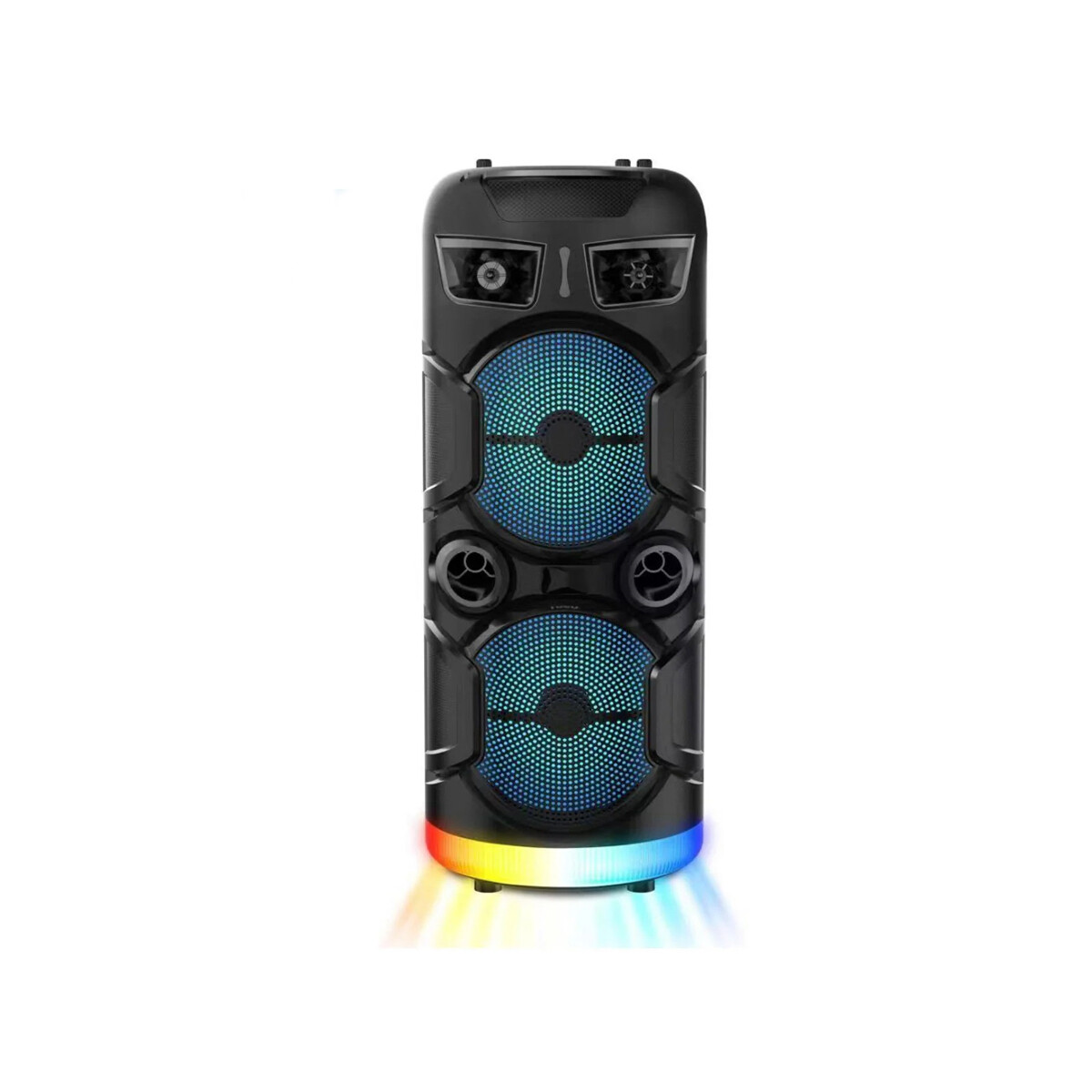 Parlante Torre portátil RX8232B Bluetooth 2 x 8" 20W con micrófono y luces bajas 