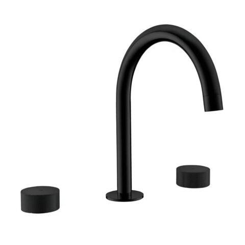 Grifería de lavatorio bimando de mesada Nuoro negro mate Grifería De Lavatorio Bimando De Mesada Nuoro Negro Mate