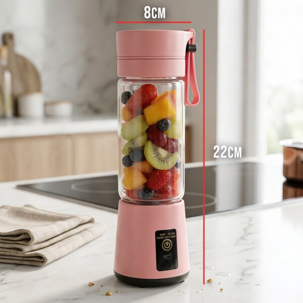 Licuadora Portatil Mini Recargable Usb Batidora Jugos Frutas IMBACK Rosa Licuadora Portatil Mini Recargable Usb Batidora Jugos Frutas IMBACK Rosa