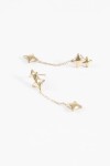 Caravanas acero cadena estrella dorado