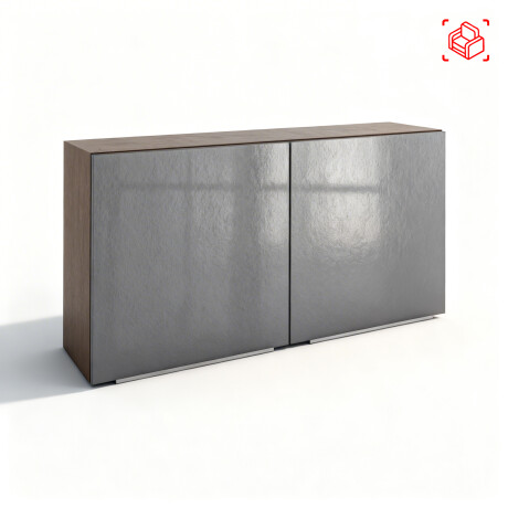 AEREO 120 CM MDP-Y-VIDRIO BLANCO LUX