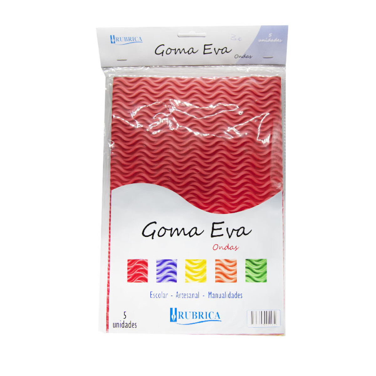 Goma Eva RUBRICA Formas Varias A4 05 Pcs - Ondas 