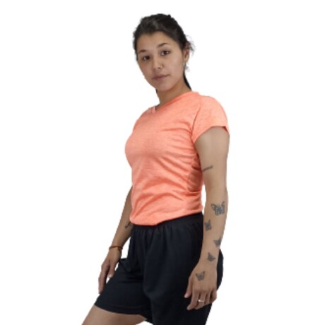 Camiseta Dry Fit Lady Jaspeada Naranja