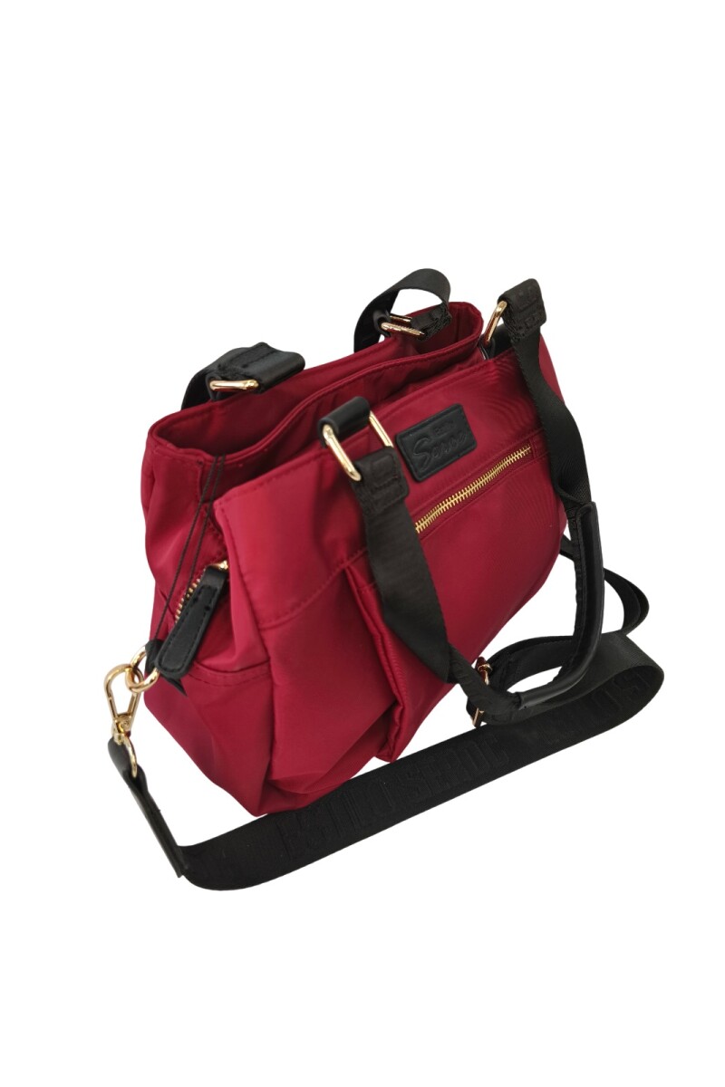 Cartera 3 divisiones Bordó