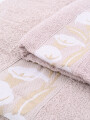 TOALLAS SET FLORA BAÑO Y ROSTRO BEIGE