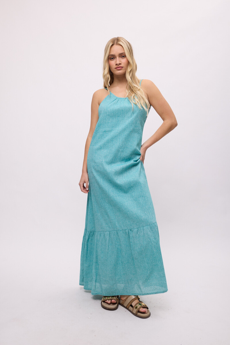 Vestido Croma Petroleo
