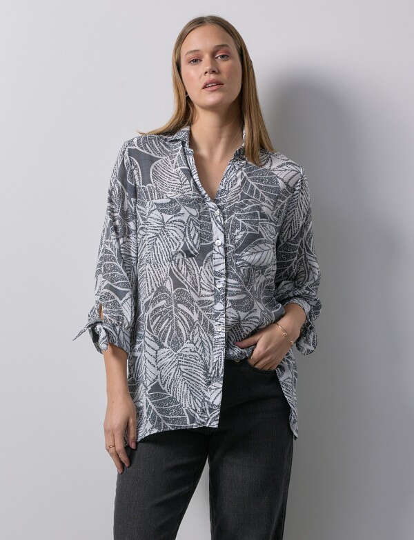 Camisa Print NEGRO/GRIS