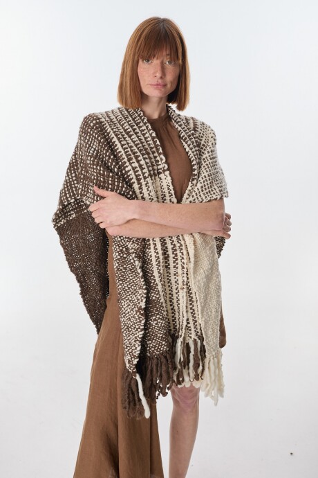 Ruana Cover Crudo/Marron