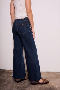 Jean Flared Wide Leg Denim