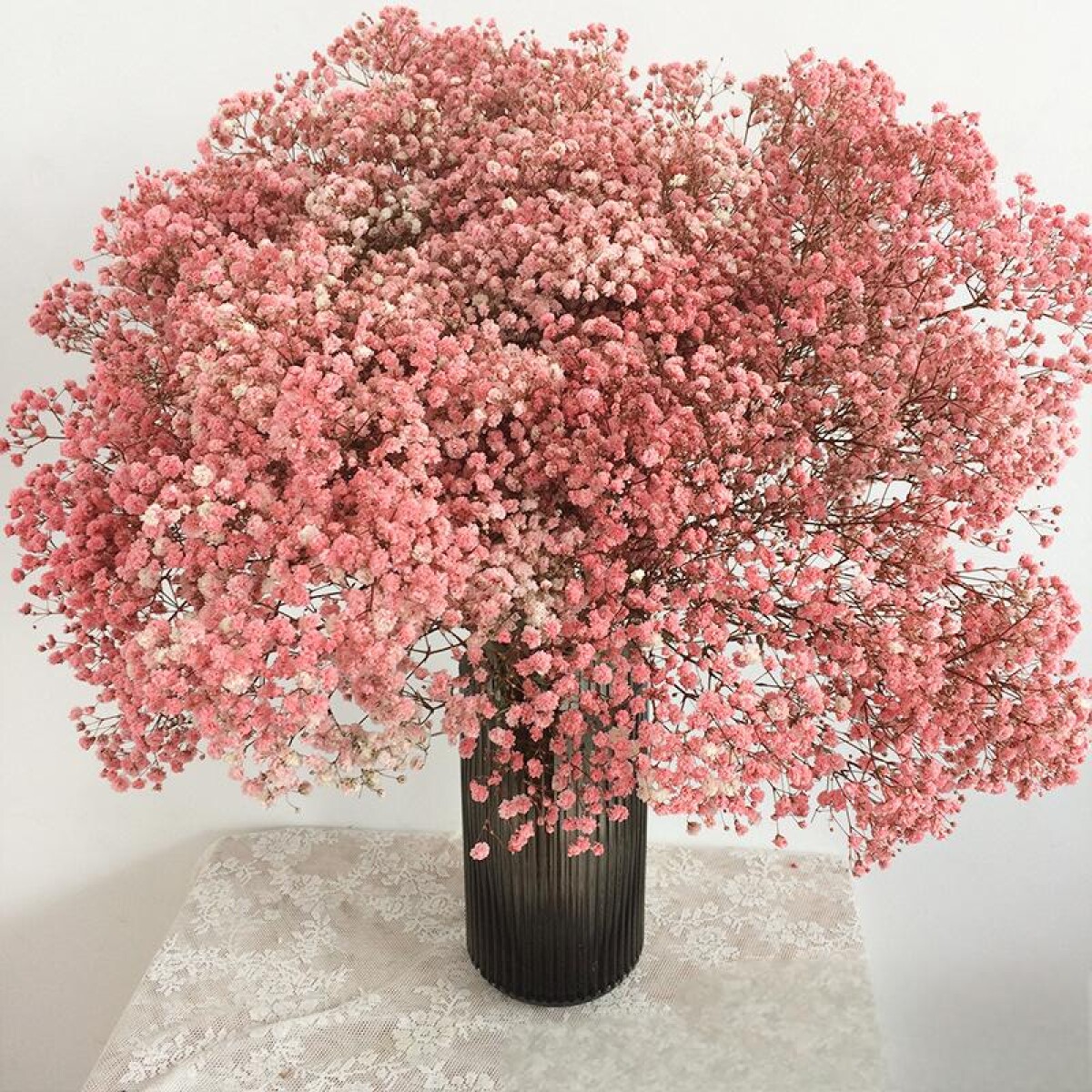 Ramo Frondoso De Flores Secas - Rosa Pálido 