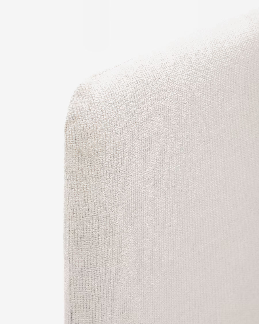 Cabecero desenfundable Valma de chenilla perla para cama de 160 x 200 cm de 180 x 200 cm