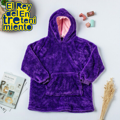 Buzo Polar Magico Canguro Peluche P/ Niños Diseños Violeta