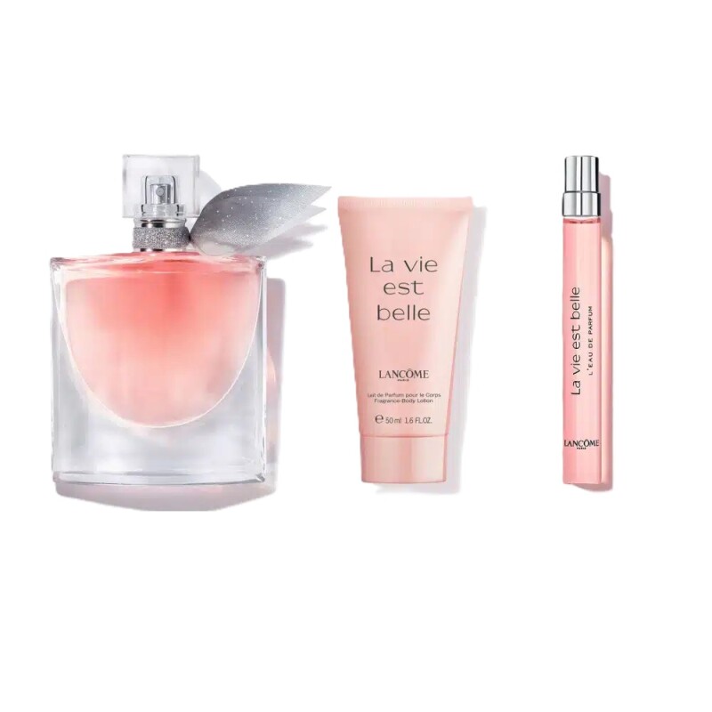 Set La Vie Est Belle Edp 50 Ml + Body Lotion + Travel 10 Ml. Set La Vie Est Belle Edp 50 Ml + Body Lotion + Travel 10 Ml.