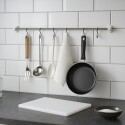 BARRA DE COCINA 60CM 4 GANCHOS METALTRU Blanco