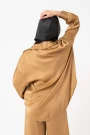 CAMISA DE TEJIDO ARRUGADO Camel