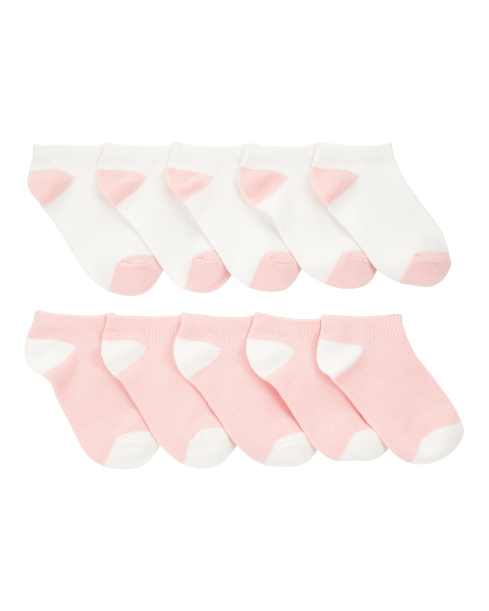 Pack diez pares de medias tobilleras de algodón. Talles 4/7-8/14 