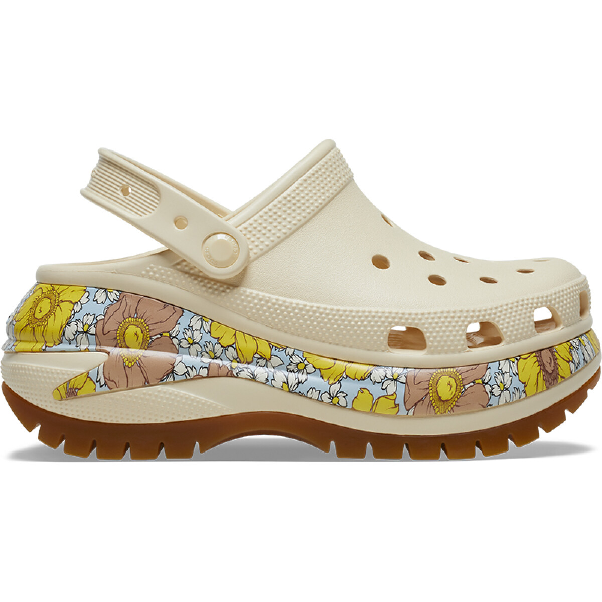 Crocs Mega Crush Retro Floral - Beige 