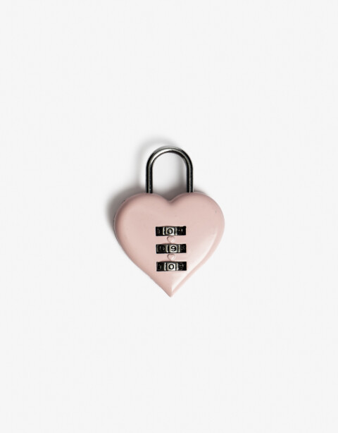 Viajes Varios Candado Metálico Corazón - Rosa Claro